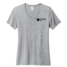 Load image into Gallery viewer, NEW SEI Allmade® Women’s Recycled Blend V-Neck Tee - Remade Grey Heather
