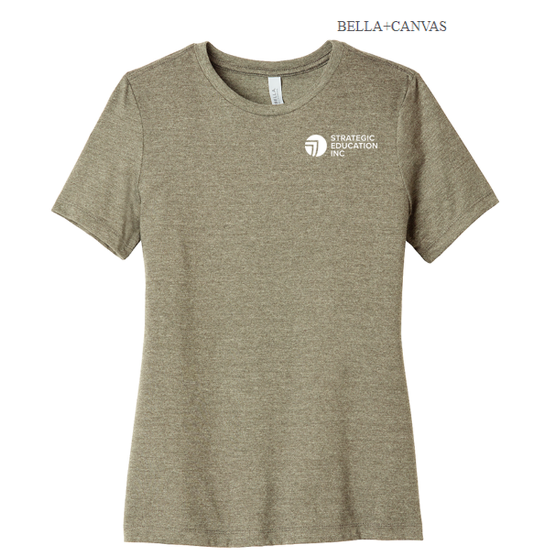 NEW SEI BELLA+CANVAS® Women’s Relaxed CVC Tee - Heather Stone