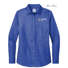 Load image into Gallery viewer, NEW SEI Brooks Brothers® Women’s Wrinkle-Free Stretch Nailhead Shirt - Cobalt Blue
