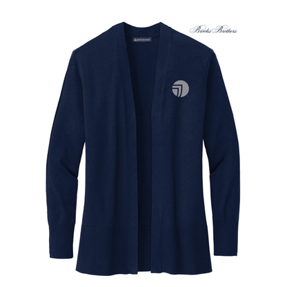 NEW SEI Brooks Brothers® Women’s Cotton Stretch Long Cardigan Sweater - Navy Blazer