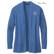 Load image into Gallery viewer, NEW SEI Brooks Brothers® Women’s Cotton Stretch Long Cardigan Sweater - Charter Blue Heather
