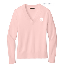 Load image into Gallery viewer, NEW SEI  Brooks Brothers® Women’s Cotton Stretch V-Neck Sweater - Pearl Pink
