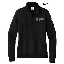 Load image into Gallery viewer, NEW SEI Nike Ladies Club Fleece Sleeve Swoosh 1/2-Zip - Black
