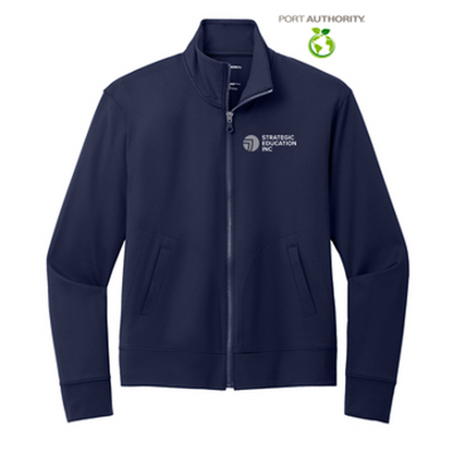 NEW - Port Authority® Ladies C-FREE® Double Knit Full-Zip - True Navy