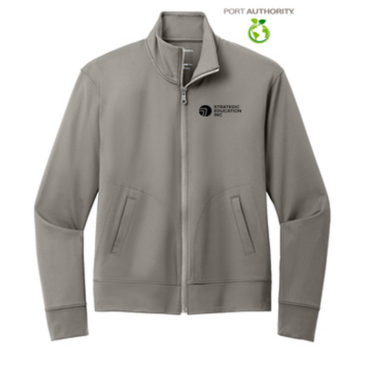 NEW - Port Authority® Ladies C-FREE® Double Knit Full-Zip - Smoke Grey