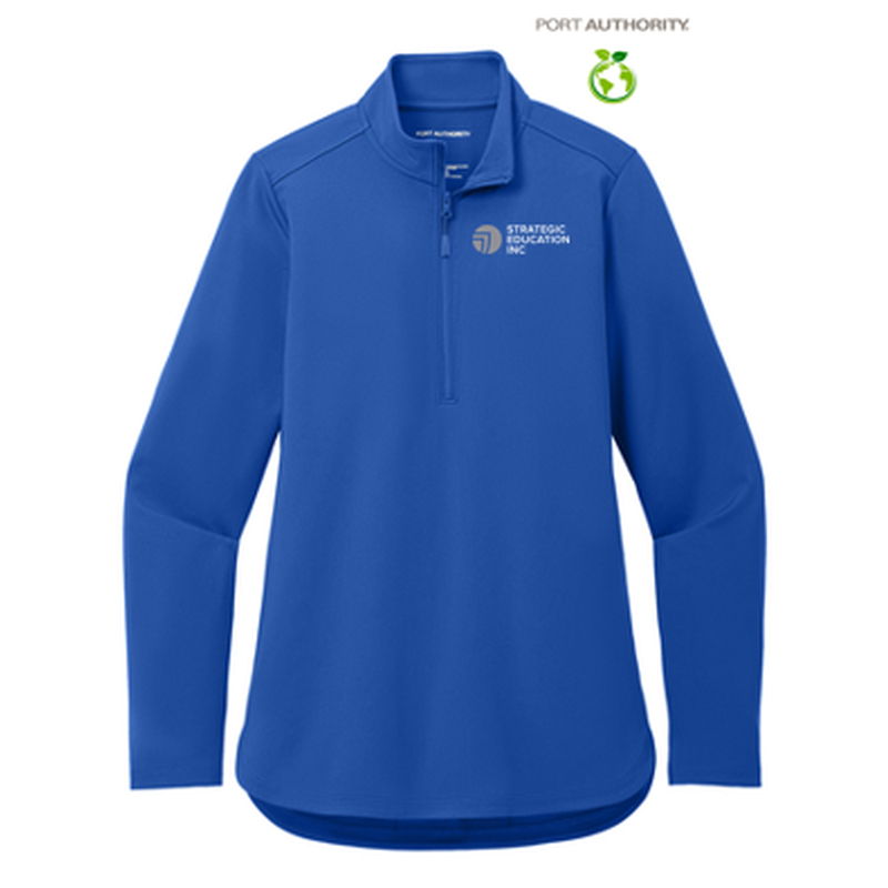 NEW - Port Authority® Ladies C-FREE® Double Knit 1/4-Zip - True Royal