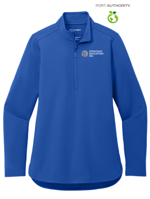 NEW - Port Authority® Ladies C-FREE® Double Knit 1/4-Zip - True Royal