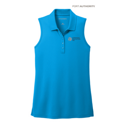 NEW - Port Authority® Ladies Dry Zone® UV Micro-Mesh Sleeveless Polo - Coastal Blue