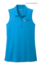 Load image into Gallery viewer, NEW - Port Authority® Ladies Dry Zone® UV Micro-Mesh Sleeveless Polo - Coastal Blue
