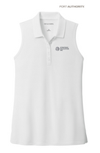 Load image into Gallery viewer, NEW - Port Authority® Ladies Dry Zone® UV Micro-Mesh Sleeveless Polo - White
