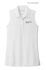 NEW - Port Authority® Ladies Dry Zone® UV Micro-Mesh Sleeveless Polo - White