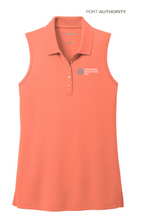 Load image into Gallery viewer, NEW - Port Authority® Ladies Dry Zone® UV Micro-Mesh Sleeveless Polo - Coral Splash
