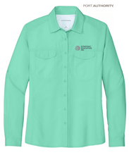 Load image into Gallery viewer, NEW - Port Authority® Ladies Long Sleeve UV Daybreak Shirt - Bright Seafoam
