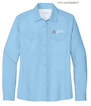 Load image into Gallery viewer, NEW - Port Authority® Ladies Long Sleeve UV Daybreak Shirt - Light Blue
