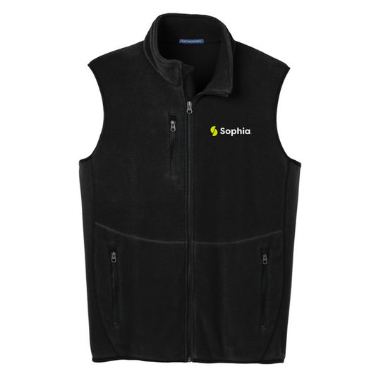 SOPHIA Port Authority® R-Tek® Pro Fleece Full-Zip Vest - BLACK