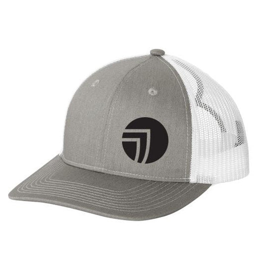 SEI Port Authority® Snapback Ponytail Trucker Cap - Heather Grey/ White