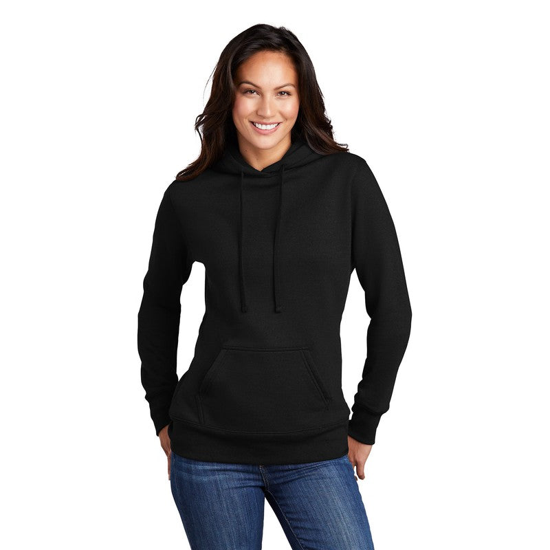 NEW SEI-Port & Company ® Ladies Core Fleece Pullover Hooded Sweatshirt-Black