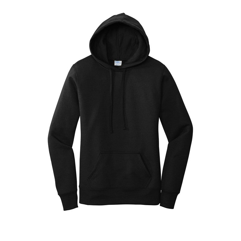 NEW SEI-Port & Company ® Ladies Core Fleece Pullover Hooded Sweatshirt-Black