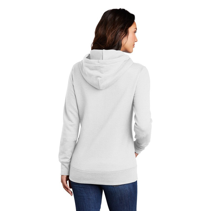 NEW SEI-Port & Company ® Ladies Core Fleece Pullover Hooded Sweatshirt-White