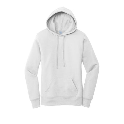 NEW SEI-Port & Company ® Ladies Core Fleece Pullover Hooded Sweatshirt-White