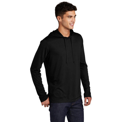 NEW SEI-Sport-Tek ® PosiCharge ® Tri-Blend Wicking Long Sleeve Hoodie - Black Triad Solid