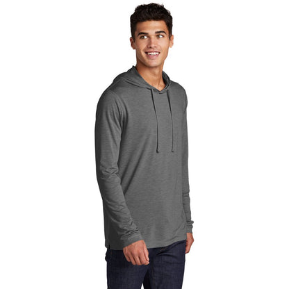 NEW SEI-Sport-Tek ® PosiCharge ® Tri-Blend Wicking Long Sleeve Hoodie-Dark Grey Heather