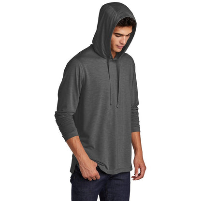 NEW SEI-Sport-Tek ® PosiCharge ® Tri-Blend Wicking Long Sleeve Hoodie-Dark Grey Heather