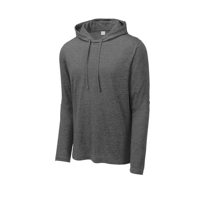 NEW SEI-Sport-Tek ® PosiCharge ® Tri-Blend Wicking Long Sleeve Hoodie-Dark Grey Heather