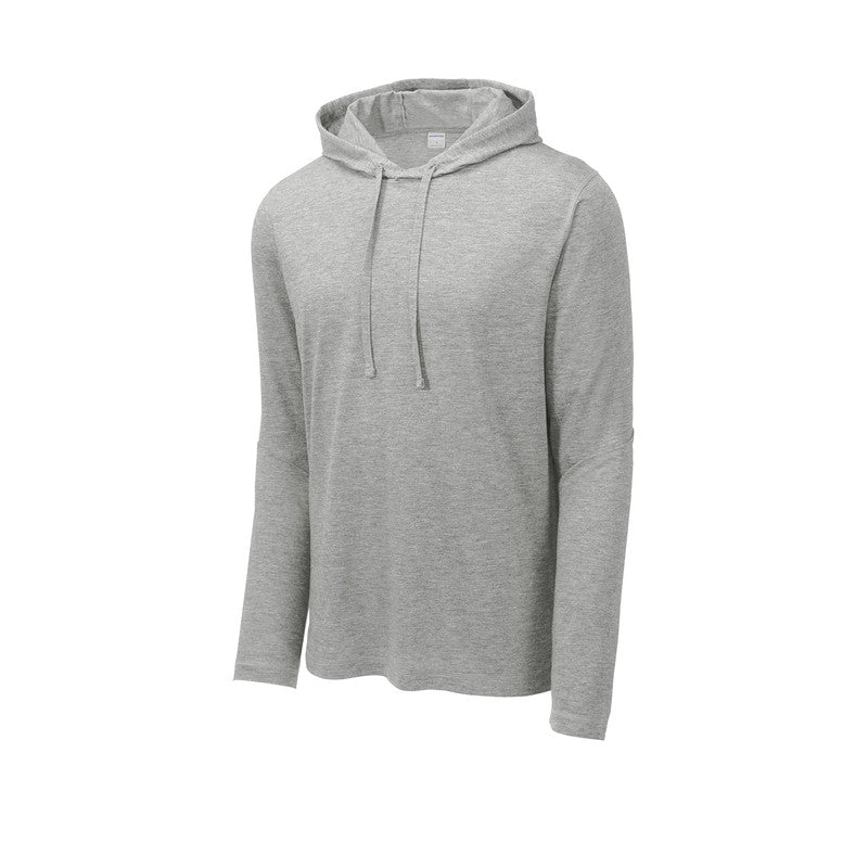 NEW SEI-Sport-Tek ® PosiCharge ® Tri-Blend Wicking Long Sleeve Hoodie-Light Grey Heather