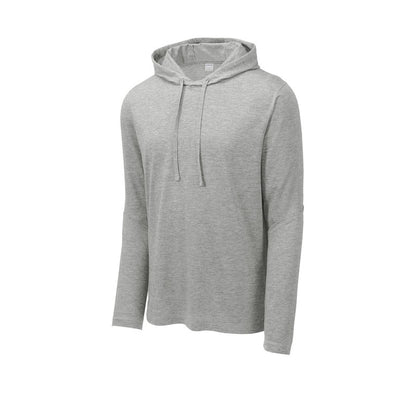 NEW SEI-Sport-Tek ® PosiCharge ® Tri-Blend Wicking Long Sleeve Hoodie-Light Grey Heather