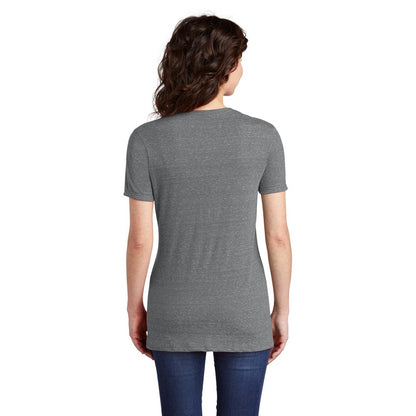 NEW SEI-JERZEES ® Ladies Snow Heather Jersey V-Neck T-Shirt-Charcoal