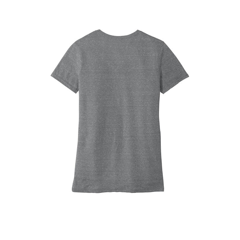 NEW SEI-JERZEES ® Ladies Snow Heather Jersey V-Neck T-Shirt-Charcoal