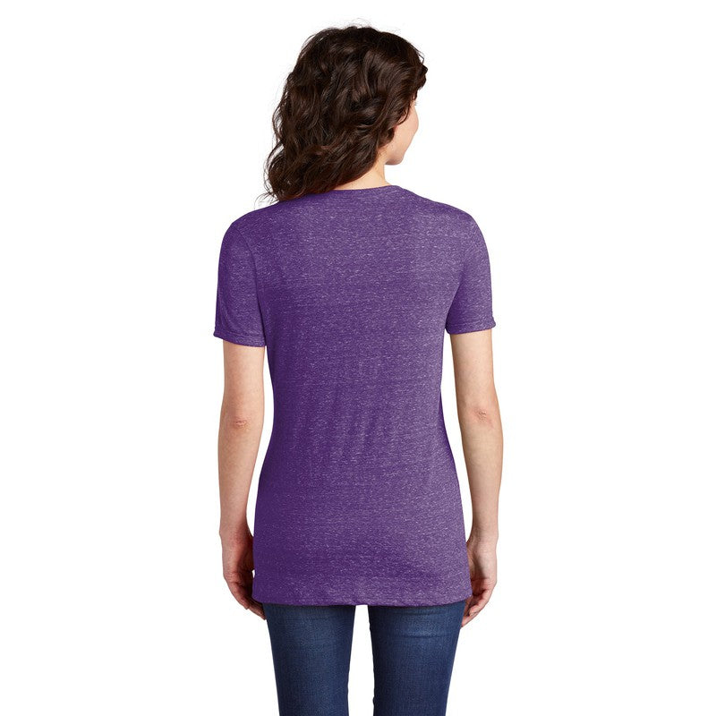 NEW SEI-JERZEES ® Ladies Snow Heather Jersey V-Neck T-Shirt-Purple