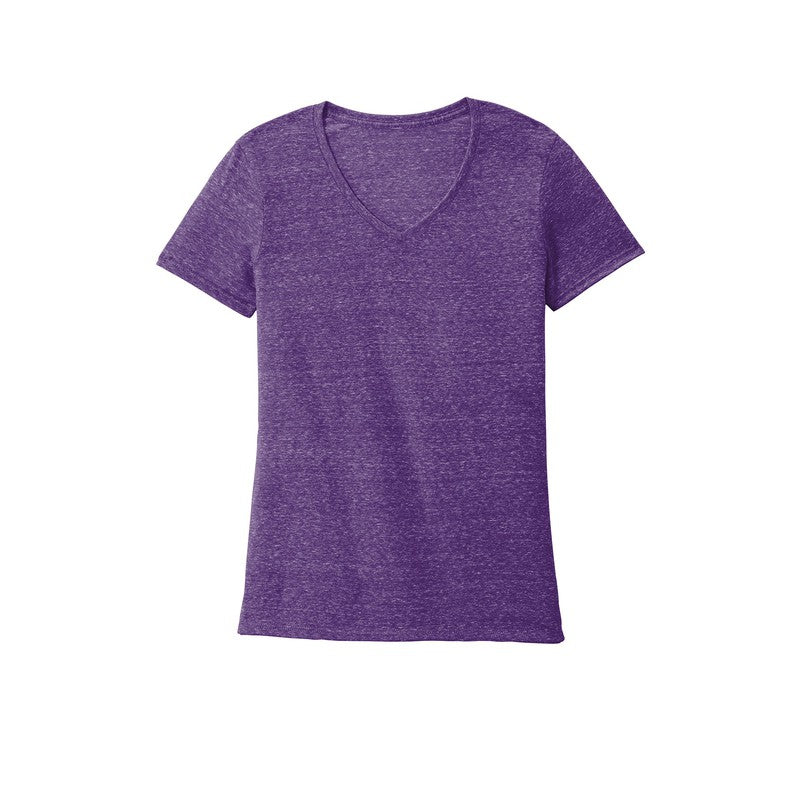 NEW SEI-JERZEES ® Ladies Snow Heather Jersey V-Neck T-Shirt-Purple