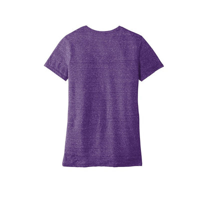 NEW SEI-JERZEES ® Ladies Snow Heather Jersey V-Neck T-Shirt-Purple