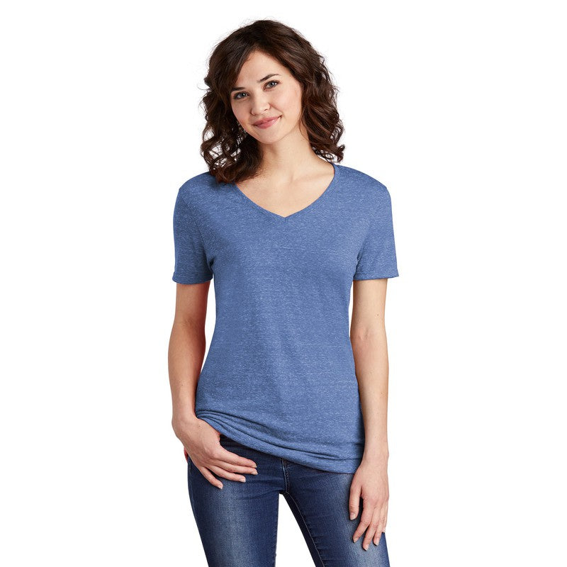 NEW SEI-JERZEES ® Ladies Snow Heather Jersey V-Neck T-Shirt-Royal