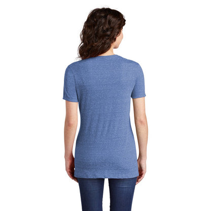 NEW SEI-JERZEES ® Ladies Snow Heather Jersey V-Neck T-Shirt-Royal