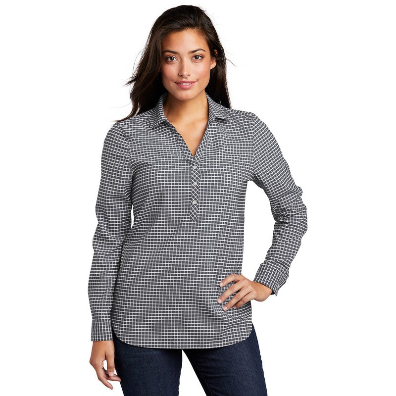 NEW SEI-Port Authority ® Ladies City Stretch Tunic-Graphite/ White