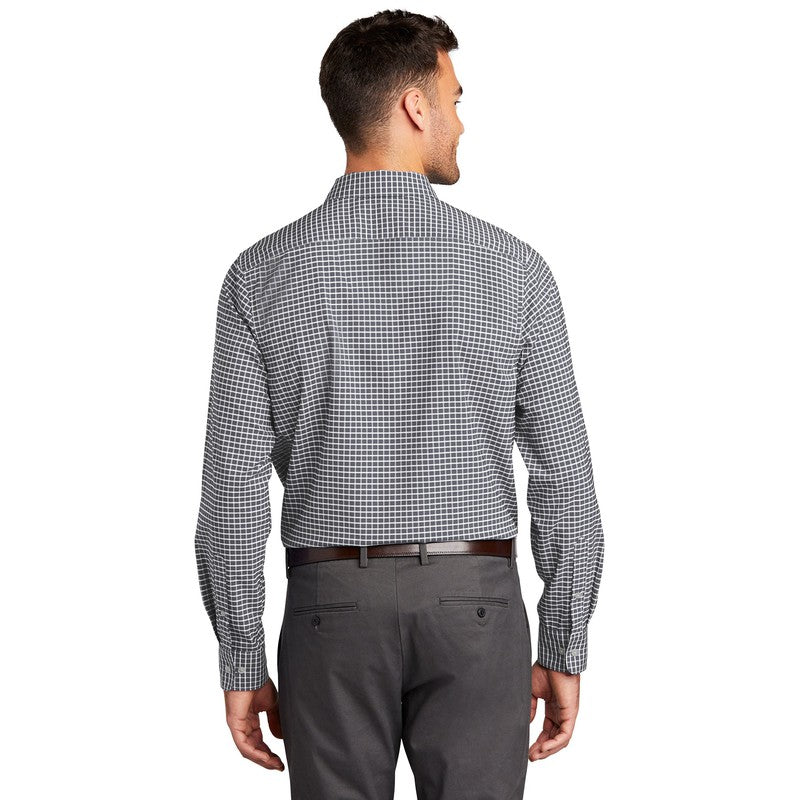 NEW SEI-Port Authority ® City Stretch Shirt-Graphite/ White