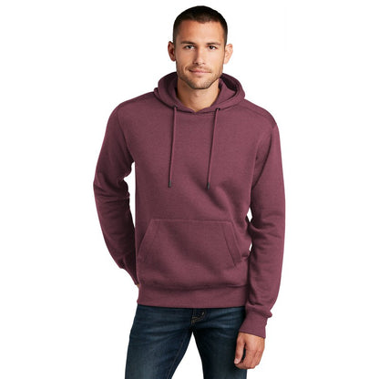 NEW SEI-District® Perfect Weight® Fleece Hoodie-Heathered Loganberry