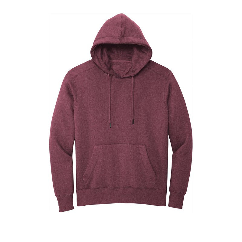 NEW SEI-District® Perfect Weight® Fleece Hoodie-Heathered Loganberry