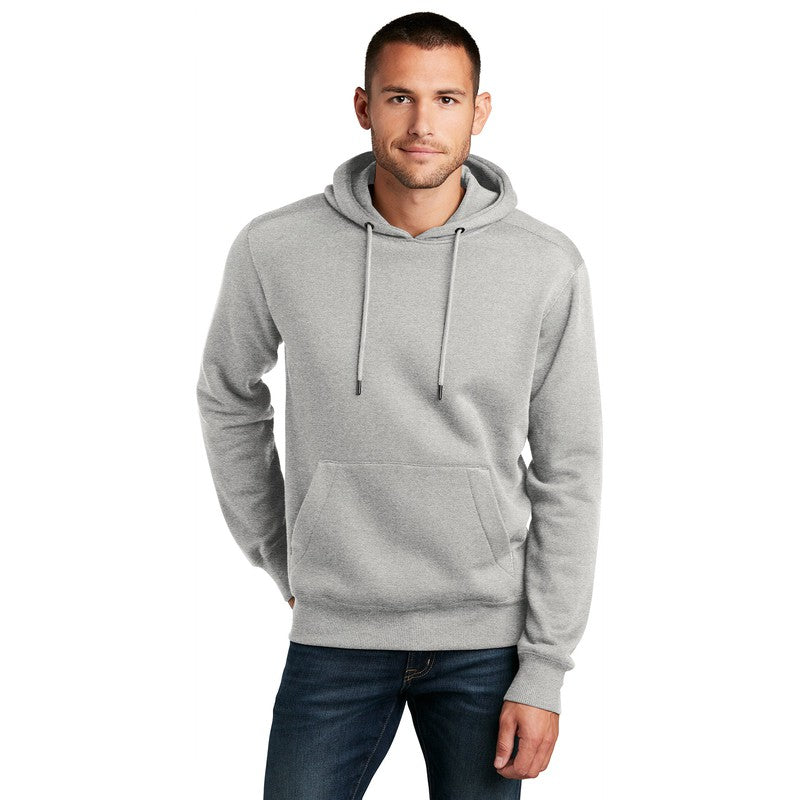 NEW SEI-District® Perfect Weight® Fleece Hoodie-Heathered Steel