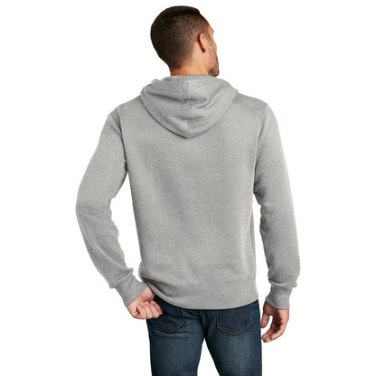 NEW SEI-District® Perfect Weight® Fleece Hoodie-Heathered Steel