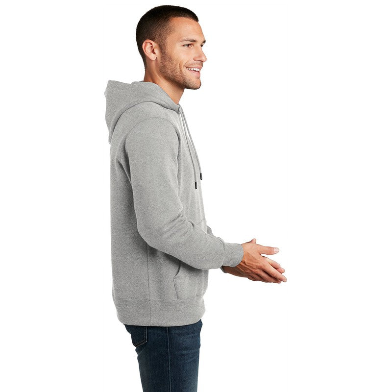 NEW SEI-District® Perfect Weight® Fleece Hoodie-Heathered Steel