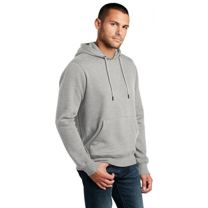 NEW SEI-District® Perfect Weight® Fleece Hoodie-Heathered Steel