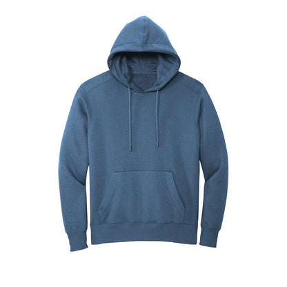 NEW SEI-District® Perfect Weight® Fleece Hoodie-Heathered Poseidon Blue