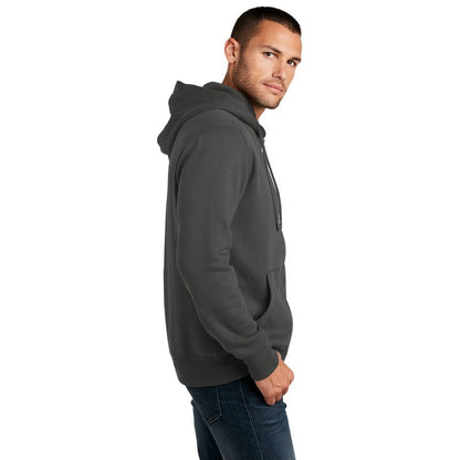 NEW SEI-District® Perfect Weight® Fleece Full-Zip Hoodie-Charcoal