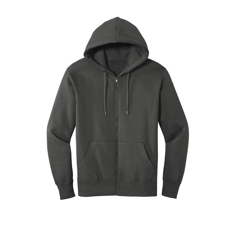 NEW SEI-District® Perfect Weight® Fleece Full-Zip Hoodie-Charcoal