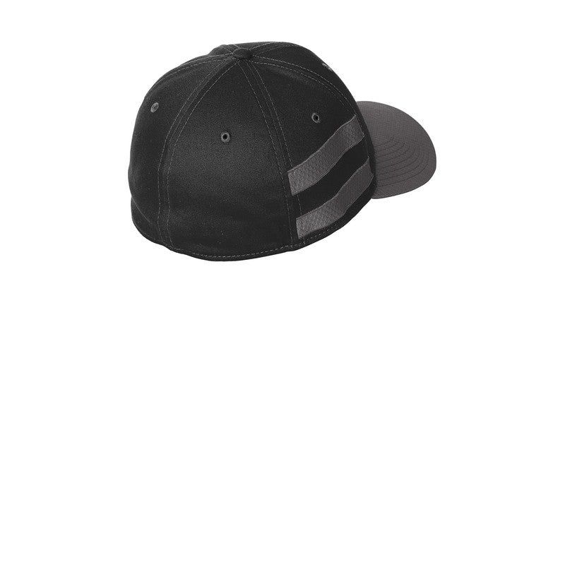 SEI New Era® Stretch Cotton Striped Cap-Black/ Graphite