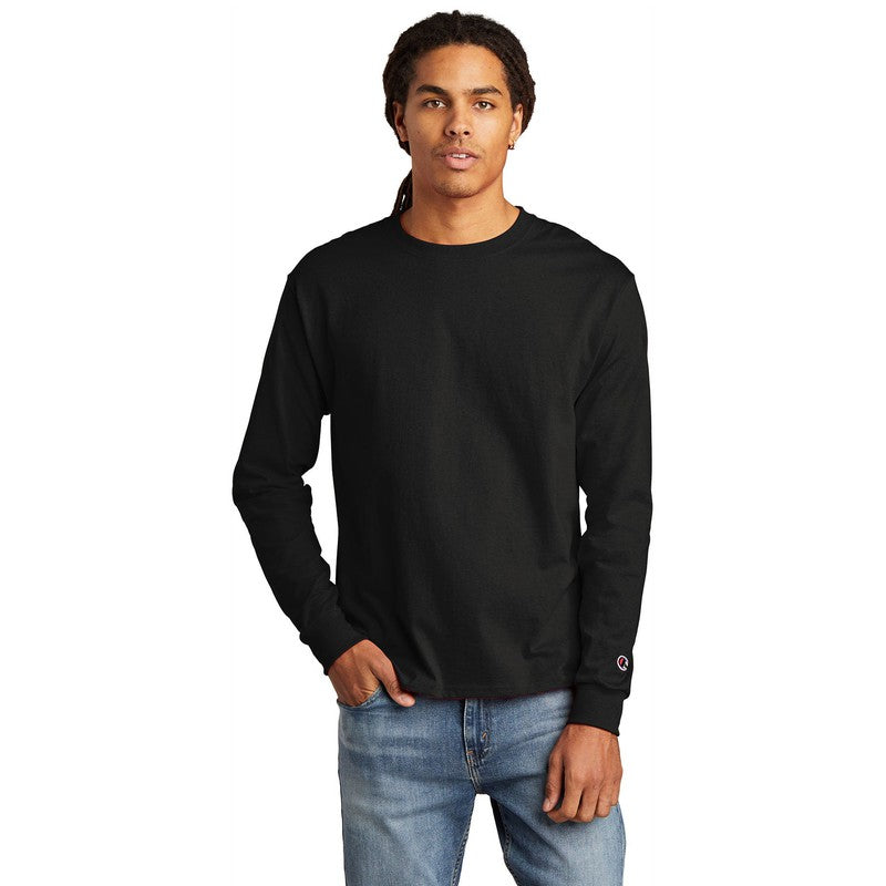 NEW SEI-Champion ® Heritage 5.2-Oz. Jersey Long Sleeve Tee-Black